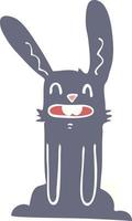 lapin de dessin animé de style plat couleur vecteur