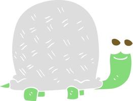 illustration en couleur plate d'une tortue de dessin animé vecteur