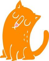 dessin animé doodle chat drôle vecteur