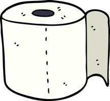 rouleau de papier toilette doodle dessin animé vecteur