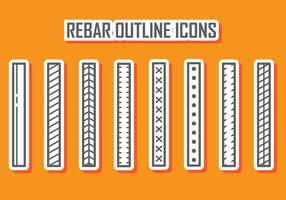 Icônes de contour de barres vecteur