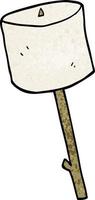 dessin animé doodle guimauve sur bâton vecteur