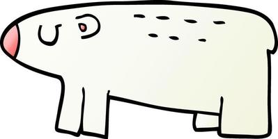 dessin animé doodle ours polaire vecteur