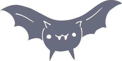 chauve-souris de dessin animé de style plat couleur vecteur