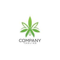 création de logo de cannabis et modèles vectoriels premium vecteur