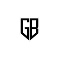 création de logo de lettre gb avec un fond blanc dans l'illustrateur. logo vectoriel, dessins de calligraphie pour logo, affiche, invitation, etc. vecteur
