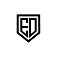 création de logo de lettre eo avec un fond blanc dans l'illustrateur. logo vectoriel, dessins de calligraphie pour logo, affiche, invitation, etc. vecteur