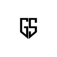 création de logo de lettre gs avec un fond blanc dans l'illustrateur. logo vectoriel, dessins de calligraphie pour logo, affiche, invitation, etc. vecteur