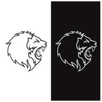 logo de lion créatif avec modèle de slogan vecteur