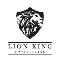 logo de lion créatif avec modèle de slogan vecteur