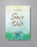 réservez la date avec un fond aquarelle. conception pour votre invitation. vecteur