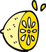 dessin animé doodle fruit citron vecteur
