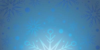fond bleu de noël avec de jolis flocons de neige d'hiver et des ellipses vecteur