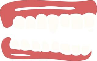 dessin animé doodle fausses dents vecteur