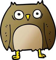 hibou drôle de dessin animé vecteur