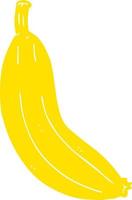 banane de dessin animé de style plat couleur vecteur