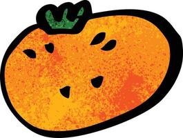 dessin animé doodle agrumes orange vecteur
