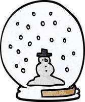 boule à neige doodle dessin animé vecteur