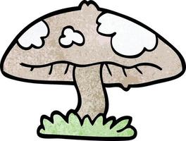 champignon de griffonnage de dessin animé vecteur