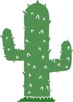 cactus de dessin animé de style plat couleur vecteur