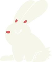 lapin de dessin animé de style plat couleur vecteur