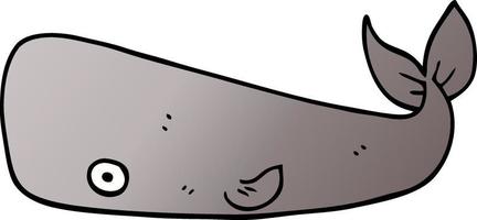 dessin animé doodle baleine vecteur