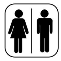 icône de toilette unisexe. icône de vecteur homme et femme. icône de signe de toilettes. symbole des toilettes