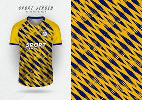 maquette de fond pour chemise de sport, chemise d'entraînement, chemise de course, jaune et bleu. vecteur