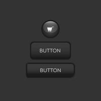 bouton de couleur d'application web et ui sur fond sombre vecteur