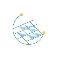 conception de vecteur de logo de panneau solaire