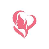 amour femme beauté illustration logo créatif vecteur