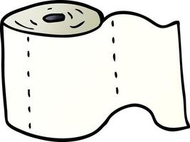 rouleau de papier toilette doodle dessin animé vecteur