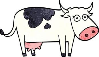 dessin animé doodle ferme vache vecteur