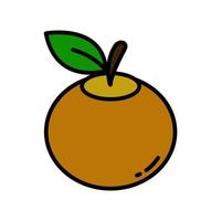 illustration du symbole de l'icône orange chinoise. vecteur de logo de fruits tropiques