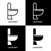 caricature d'icône de toilette. placard toilettes ménage symbole logo vectoriel
