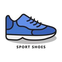 dessin animé d'icône de sport de chaussures de sport. vecteur de symbole de chaussures de course