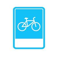 illustration vectorielle de panneaux de signalisation bleus, parking à vélos. vecteur