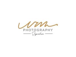 lettre vm signature logo template vecteur