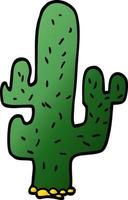 cactus de griffonnage de dessin animé vecteur