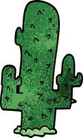 cactus de griffonnage de dessin animé vecteur