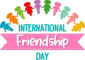 conception de bannière de la journée internationale de l'amitié vecteur