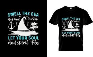 conception de t-shirt de voile, slogan de t-shirt de voile et conception de vêtements, typographie de voile, vecteur de voile, illustration de voile