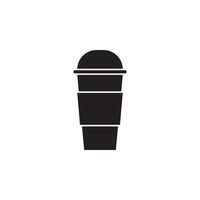 tasse à café en plastique vecteur pour la présentation de l'icône du symbole du site Web
