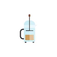 vecteur de café de presse française pour la présentation de l'icône du symbole du site Web