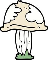 dessin animé doodle champignon sauvage vecteur