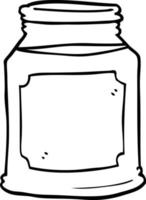 bougie de dessin animé dessin au trait dans un pot vecteur