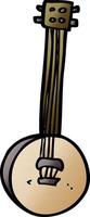 dessin animé doodle vieux banjo vecteur