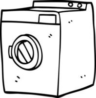 dessin au trait dessin animé sèche-linge vecteur