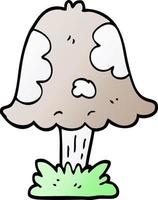 champignon de griffonnage de dessin animé vecteur