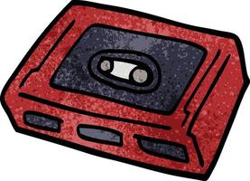 cassette de bande dessinée doodle rétro vecteur